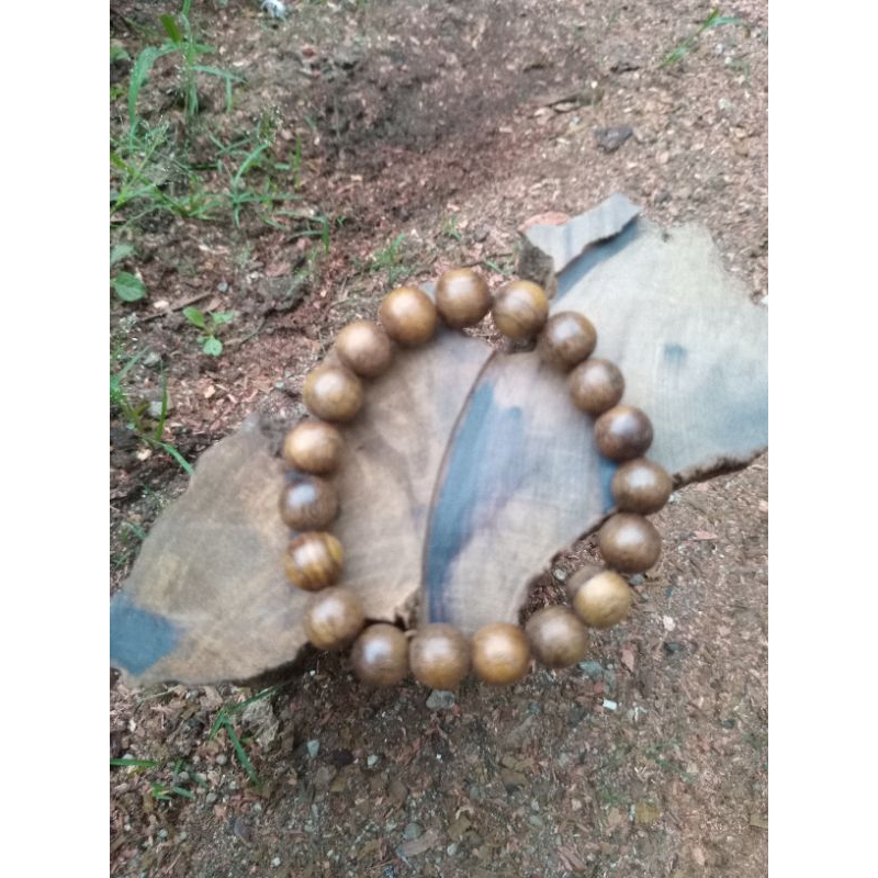 gelang kayu tesek sulaiman asli 10 mm