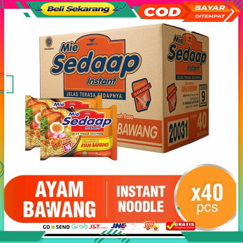 

MIE SEDAP RASA AYAM BAWANG 90 GRAM 1 DUS ISI 40 PCS MURAH HARGA GROSIR