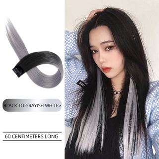 Hanging Ear Dyed Long Hair Natural Gradient Wig Accessories Rambut Sambung 9158