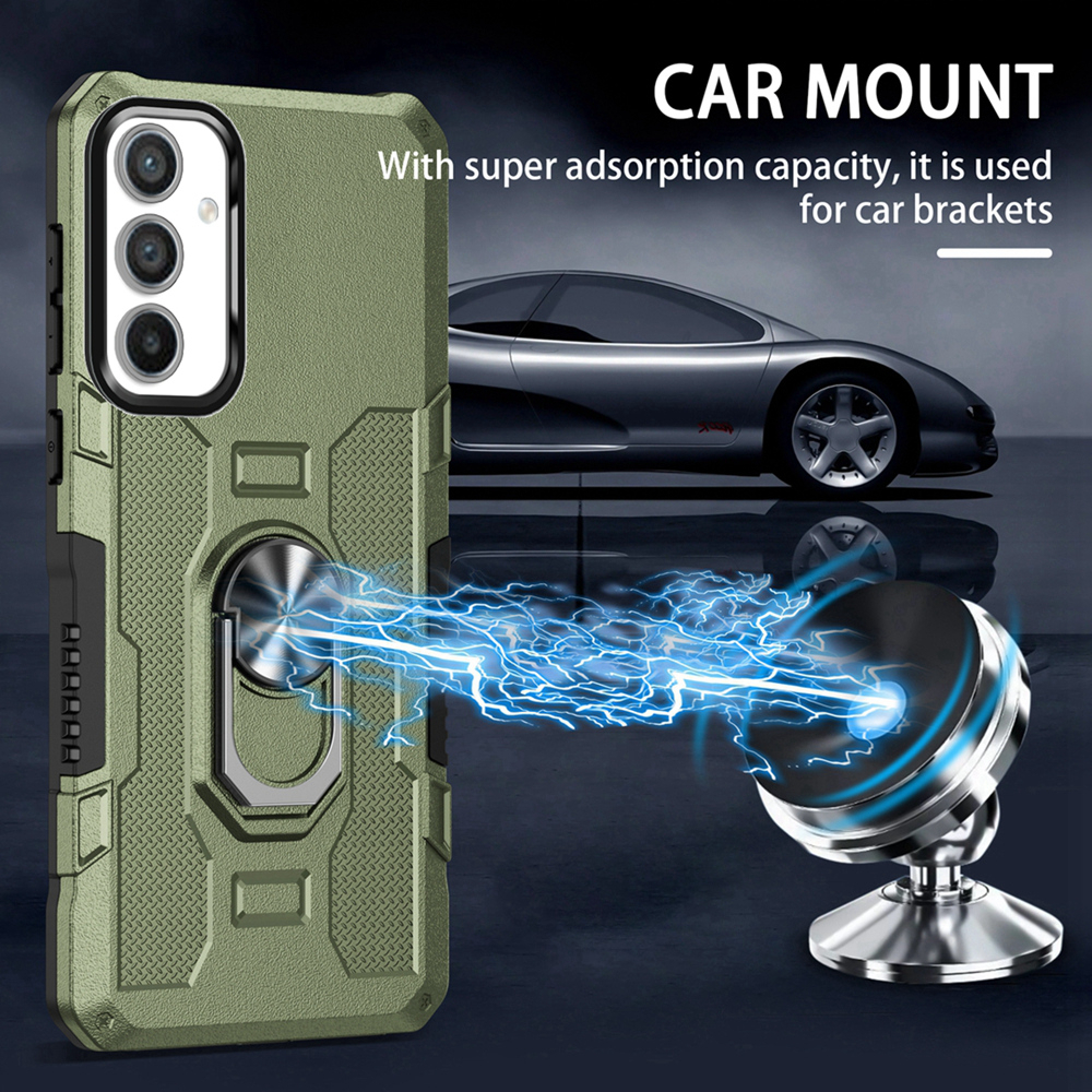 Case Armor New SAMSUNG A14 5G Iring Cincin Magnetic Kesing Hp Protect kamera Premium Hard Case Standing Robot Pelindung Kamera