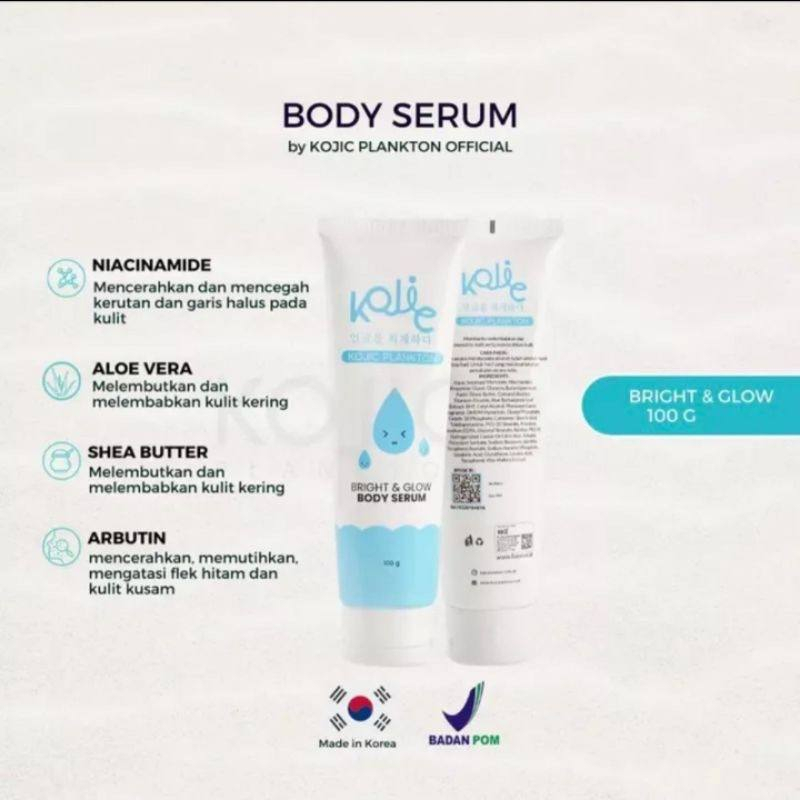 [BPOM] KOJIC PLANKTION BODY SERUM | BODYSERUM GO TO BRIGHT BPOM