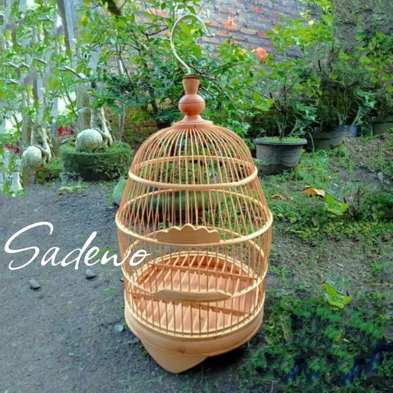 Sangkar pleci full bambu diameter 25cm