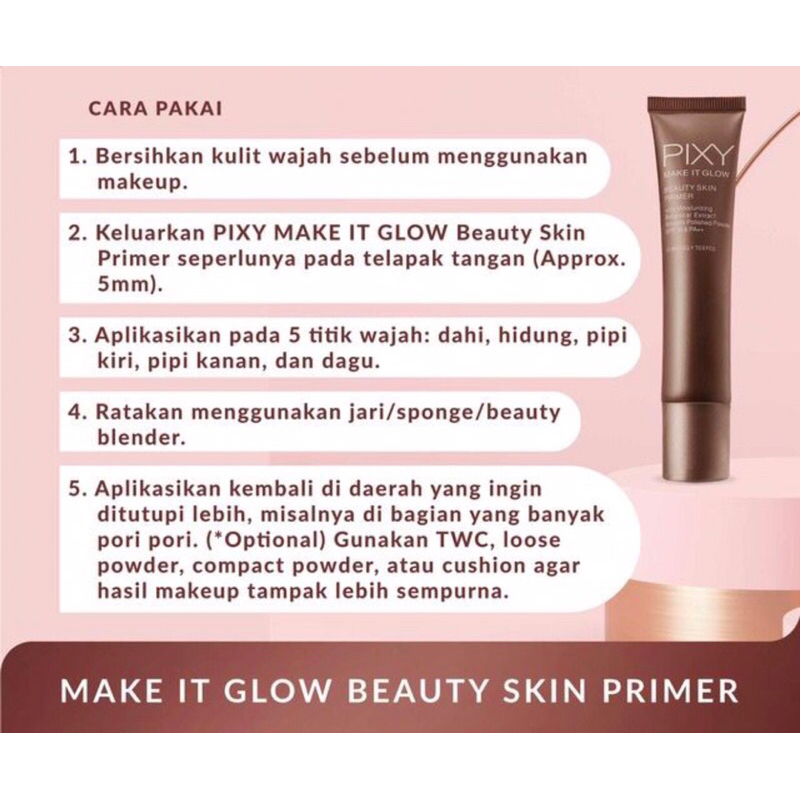 PIXY Primer Make It glow / Pixy Make It Glow Beauty Skin primer