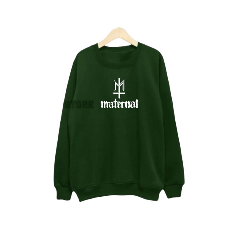 Sweater Polos Logo maternal 8 Warna 7 Ukuran / Crewneck Pria Wanita