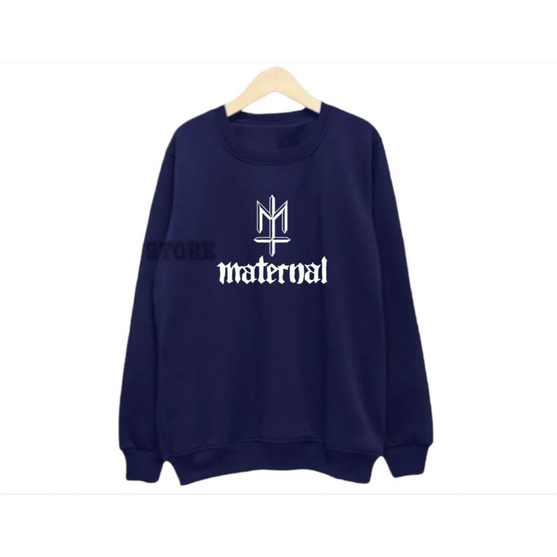 Sweater Polos Logo maternal 8 Warna 7 Ukuran / Crewneck Pria Wanita