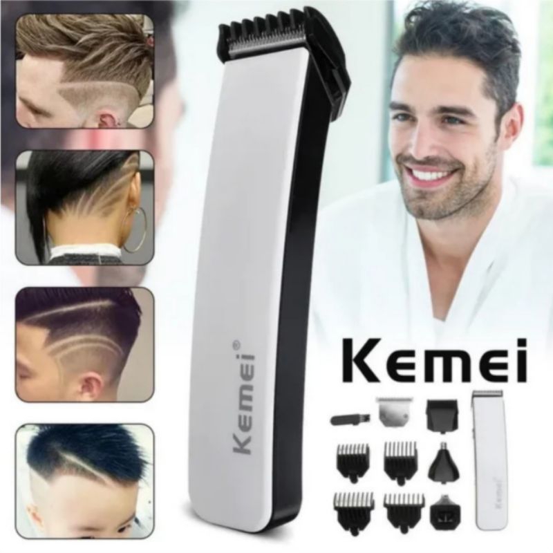 Berkah Oldshop 88 - Hair Clipper Trimmer HTC AT-1201 Alat Mesin Cukur Rambut Multigroom 5 in 1 Professional Hair Clipper Trimmer