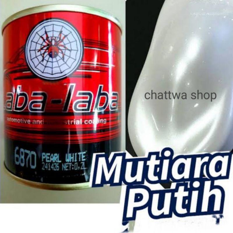 Cat Lembayung Putih  Laba Laba Pearl White 6870 Spider Cet Duco 1kg Cat Pearl White Cat mutiara Puti