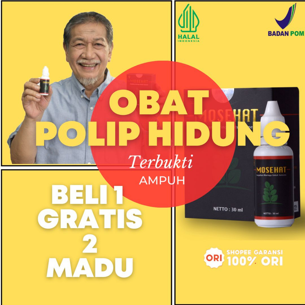MOSEHAT ORIGINAL Obat Polip Hidung Alami Tanpa Operasi Tanpa Efek Samping