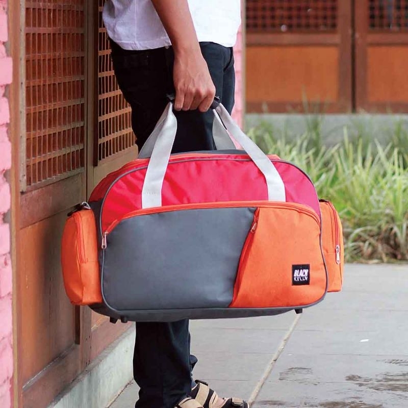 Travel Bag Tas Duffel Gym Olahraga Tas Pakaian Mudik Tas Selempang Besar Travelling Multifungsi Original