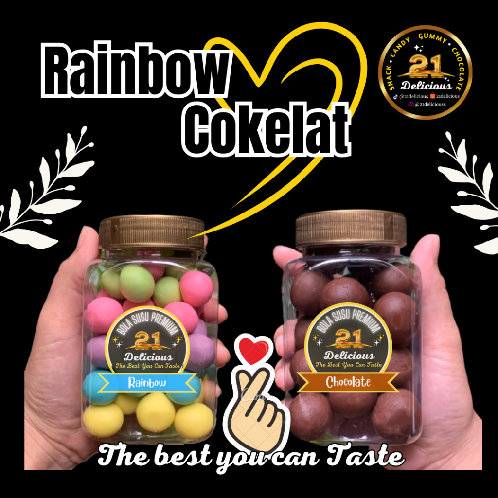 

QH PAKET 2 BOLA SUSU Premium (Rainbow + Chocolate) Bolsu Premium 21delicious
