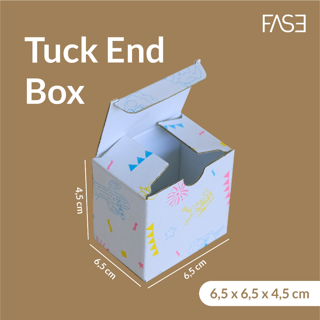 

Dus Kotak Mini Box 6,5 x 6,5 x 4,5 cm Tuck End Box / Isi 5 Pcs Souvenir Aksesoris Hampers Kotak Hadiah Ulang Tahun Serbaguna Corrugated