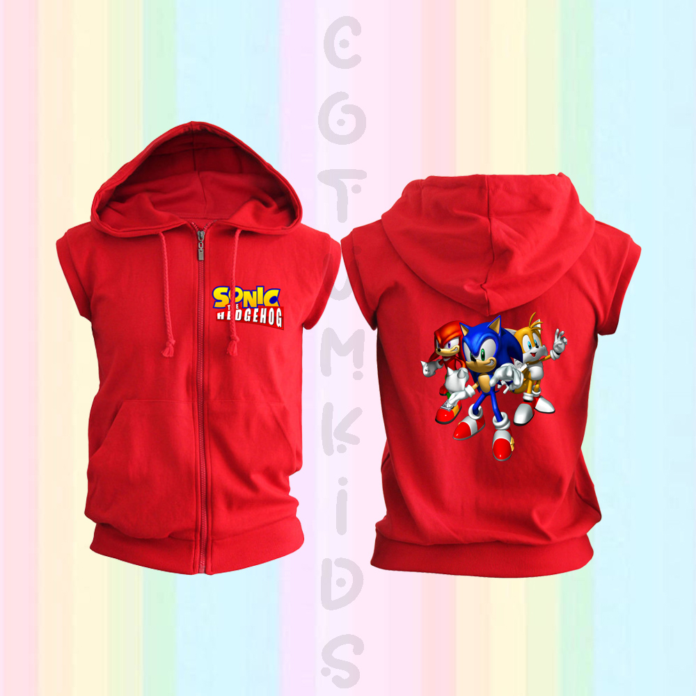 JAKET ROMPI VEST ZIPPER ANAK ANAK SONIC THE HEDGEHOG #2