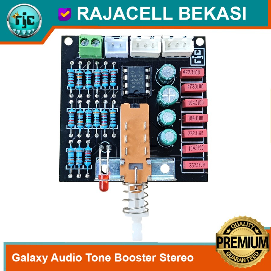 Galaxy Kit Tone Booster Active Stereo Pre Amp Tone Control Audio EQ