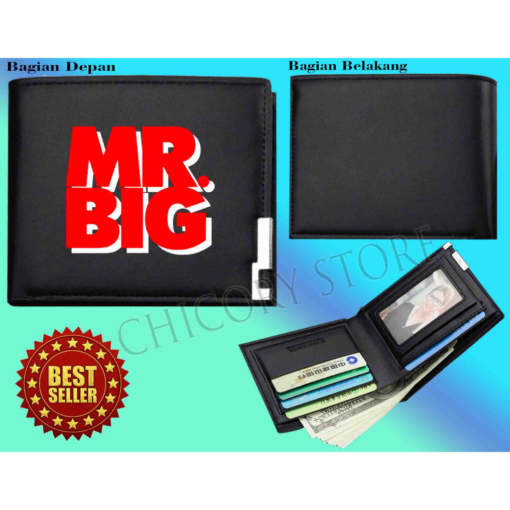 Dompet Pria Lipat MR BIG Dompet Kulit Men Fashion Letter Wallet ROBLOX KEREN