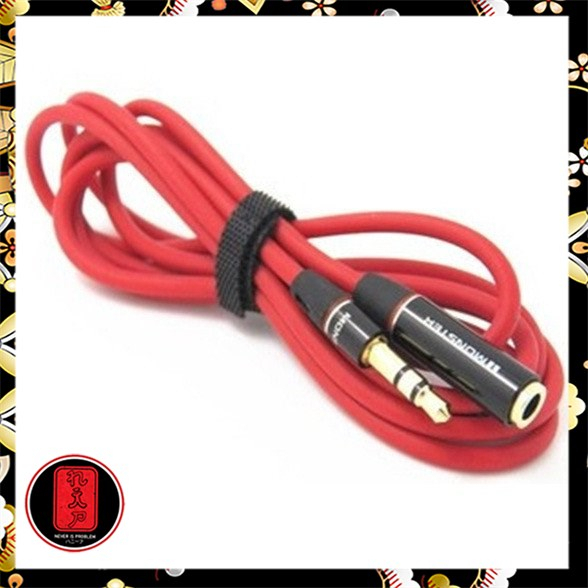 MONSTER Kabel AUX HiFi Audio Cable 3.5 mm Male to Female - AV118 - Red