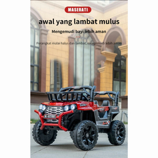 HAPYEE Mobil Aki Anak Jeep Kendali Jarak Jauh Gerakan Goyang