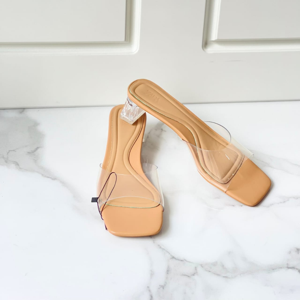 SANDAL WANITA ZR-3970  NUDE HEELS 3,5CM