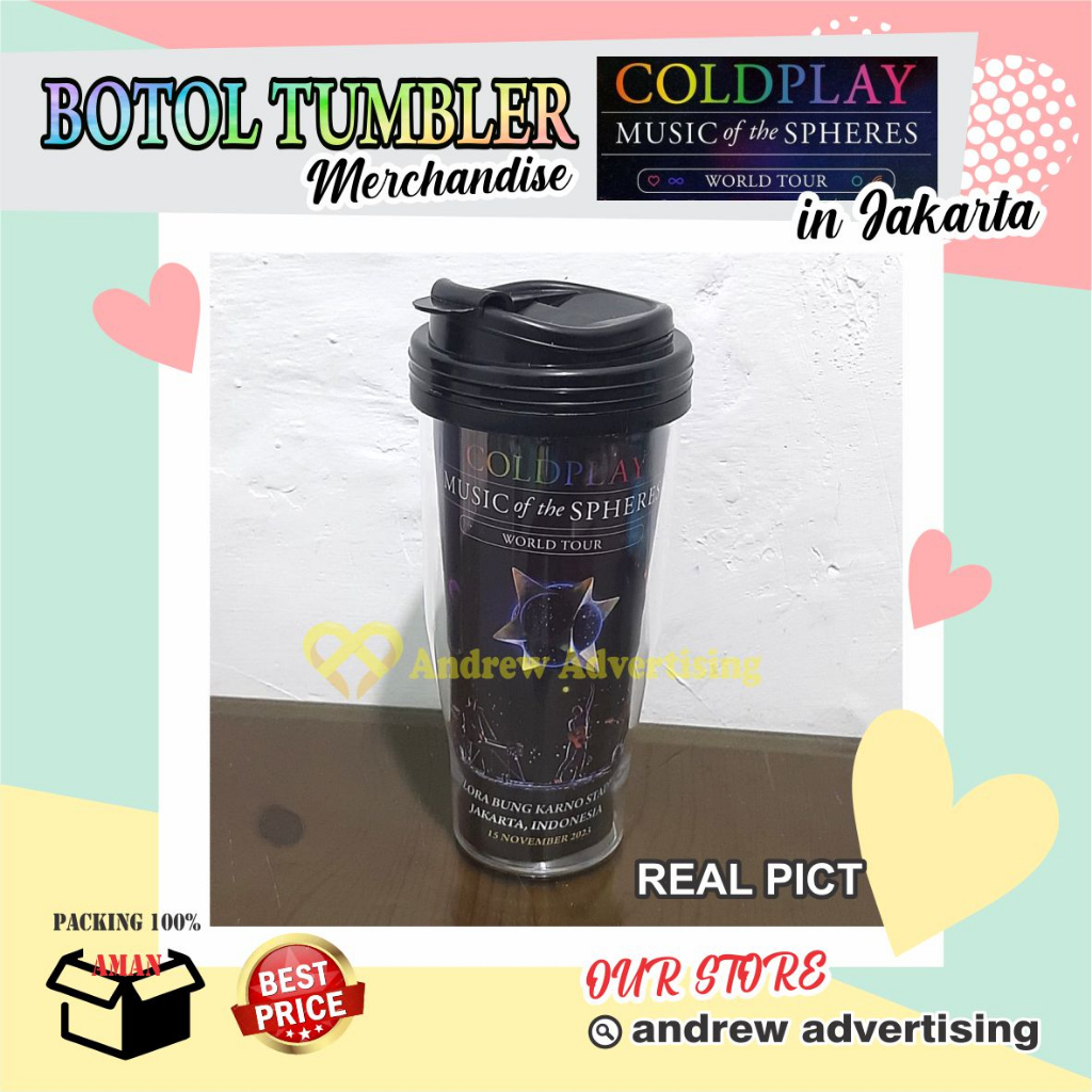 Tumbler Merchandise Coldplay in Jakarta