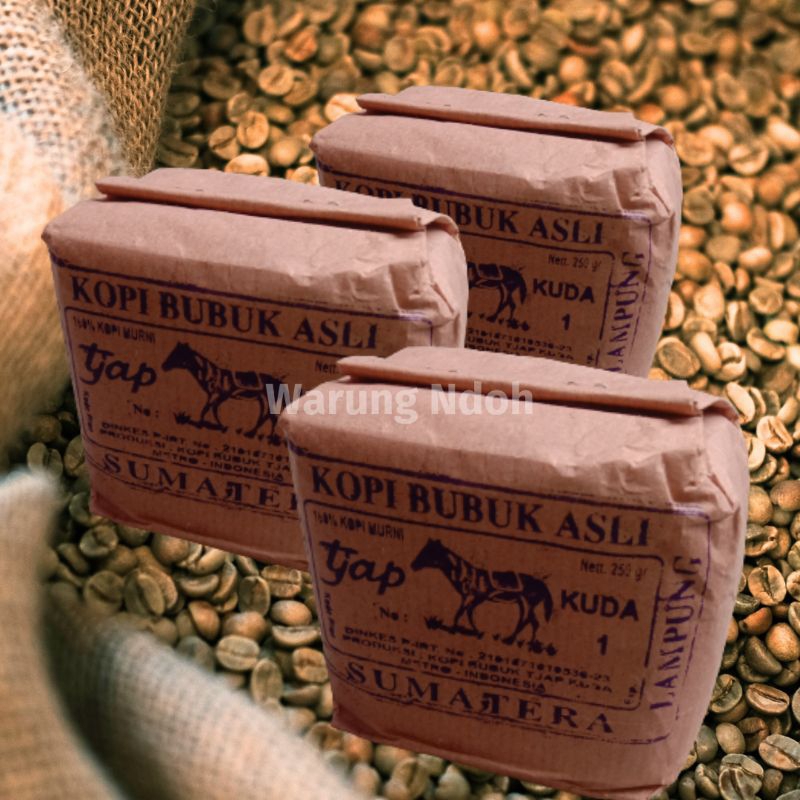 

Kopi Cap Kuda Kopi Bubuk Asli Metro Lampung kemasan 250 gr