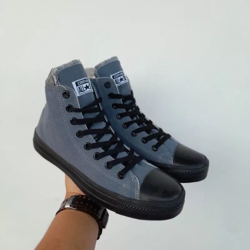 Sneakers Converse/Sepatu Casual Santai/Sepatu Converse High FULLBLACK Wanita Pria