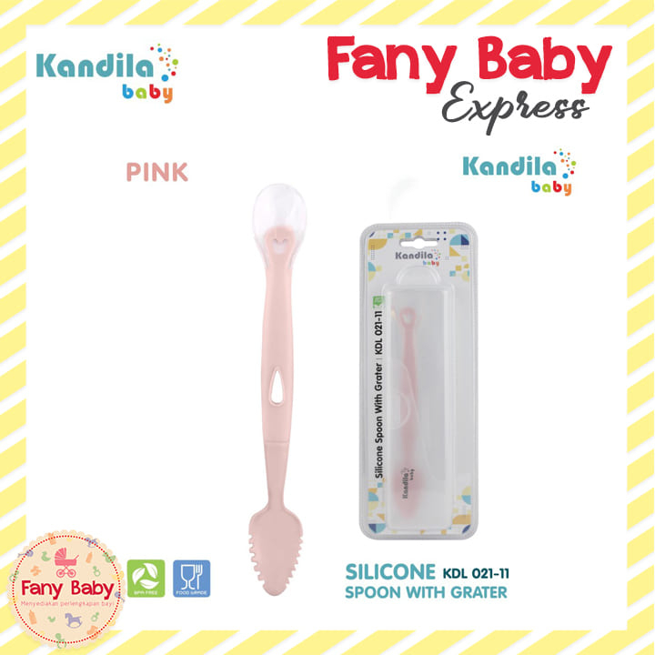 KANDILA BABY SILICONE SPOON WITH GRATER / KDL021-11