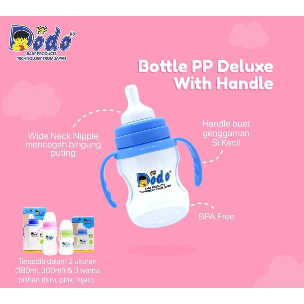 Dodo Botol PP Deluxe With Handle - Botol Susu Dodo