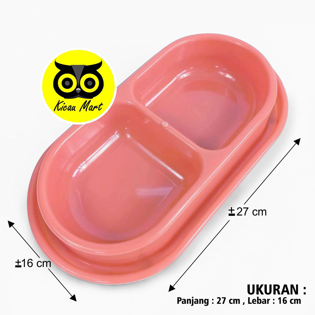 TEMPAT WADAH MAKAN MINUM KUCING ANJING SUGAR GLIDER HAMSTER BURUNG REPTIL DOUBLE ANTI SEMUT MKC2KI