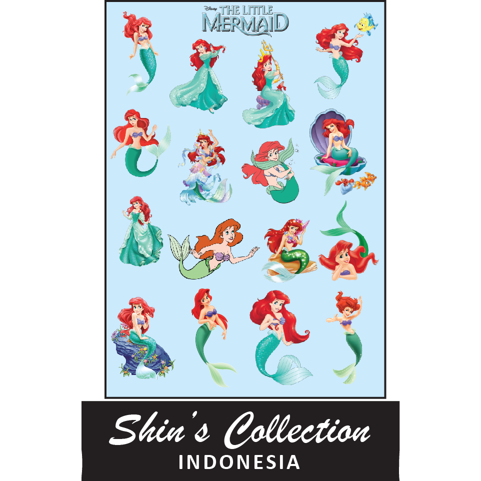 

Sticker stiker murah anti air Ariel Little Mermaid Solo 1 pc