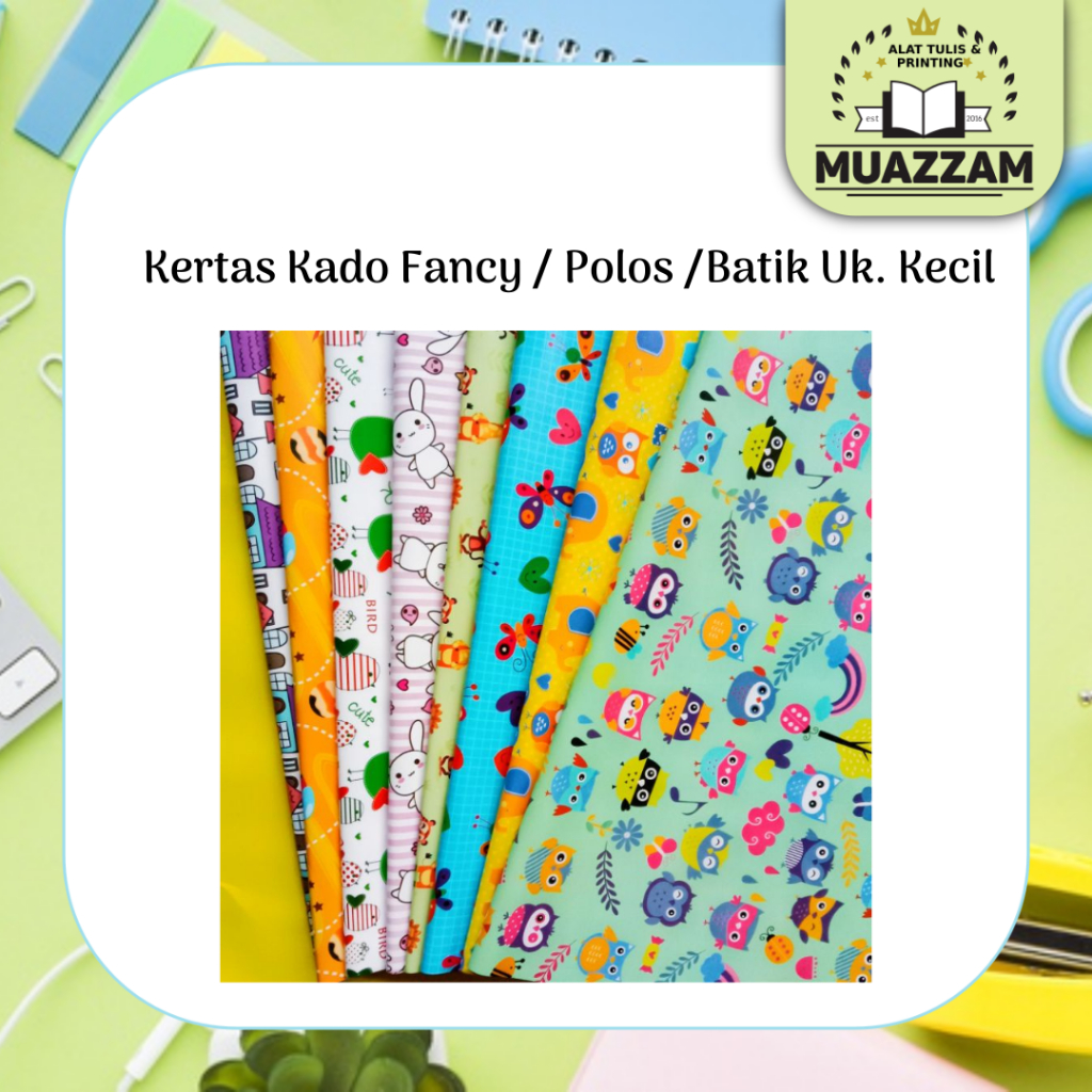 

Kertas Kado Fancy / Polos / Batik Uk. Kecil