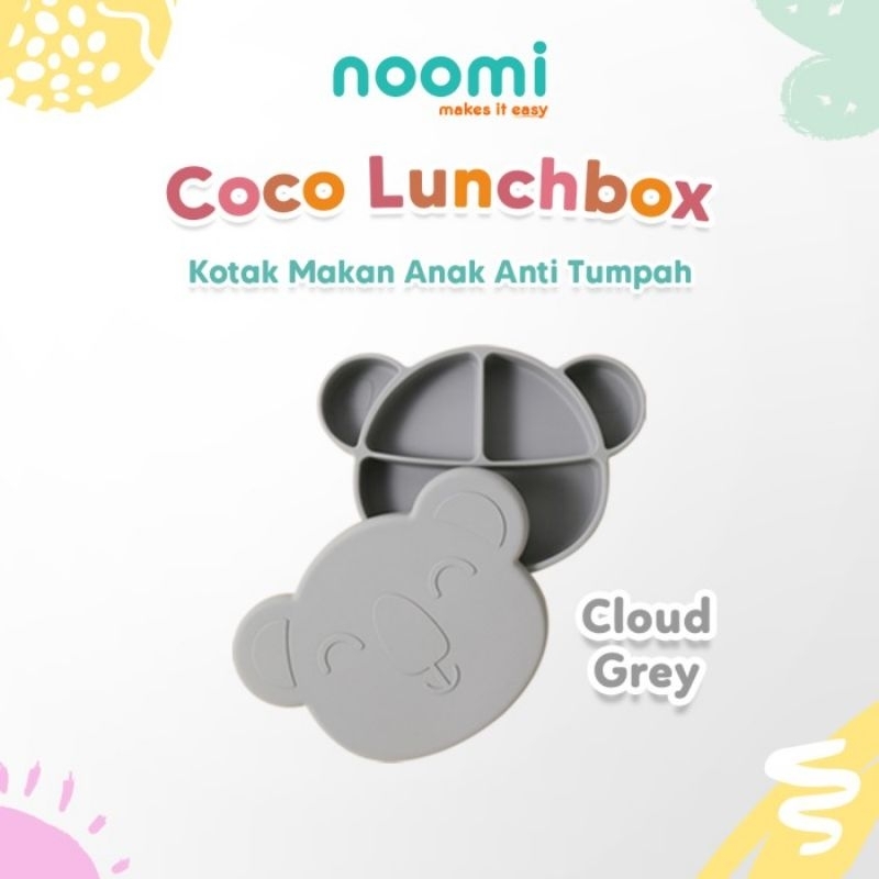 Noomi Coco Lunchbox Silicone Kids Koala - Nomi Luch Box Anak Bayi - Piring Mangkok Tempat Wadah Makan Anak Baby Silikon