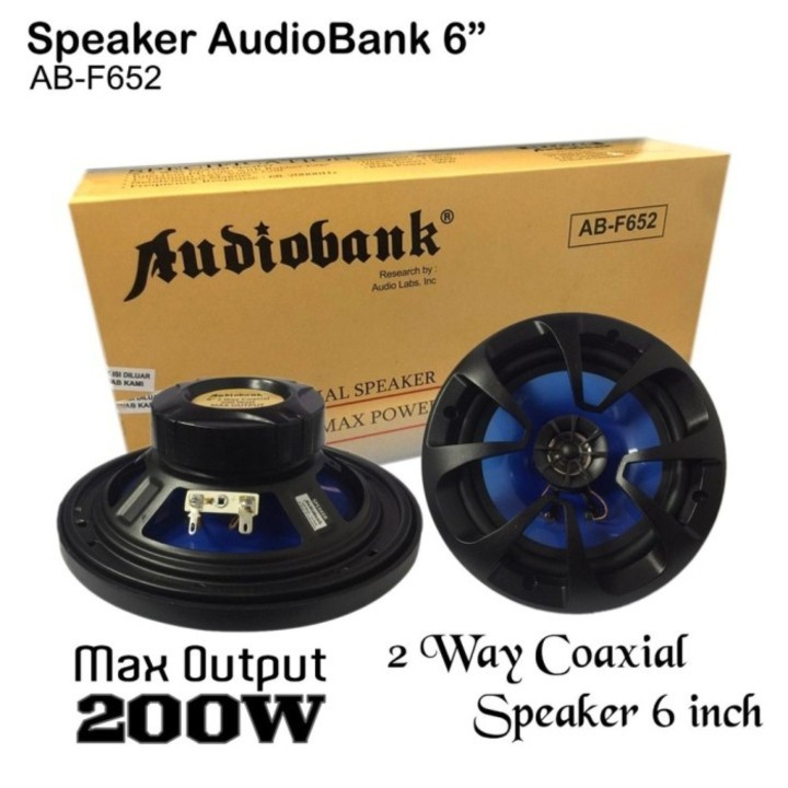 Speaker Coaxial Audiobank 6 inch AB-F652 Speaker Pintu Mobil Universal