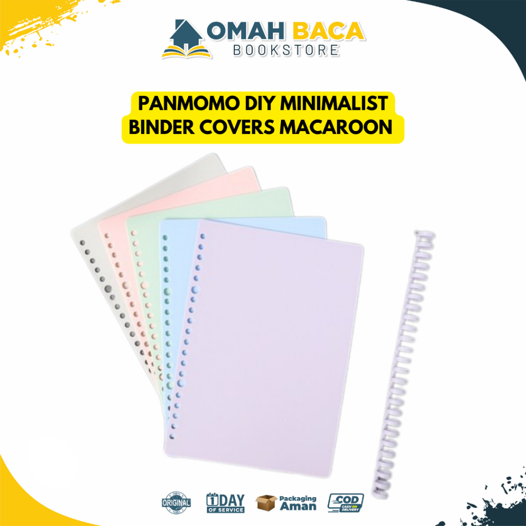 

Panmomo DIY Minimalist Binder Covers 2 pcs Macaron / Cover Binder Minimalis - ATK