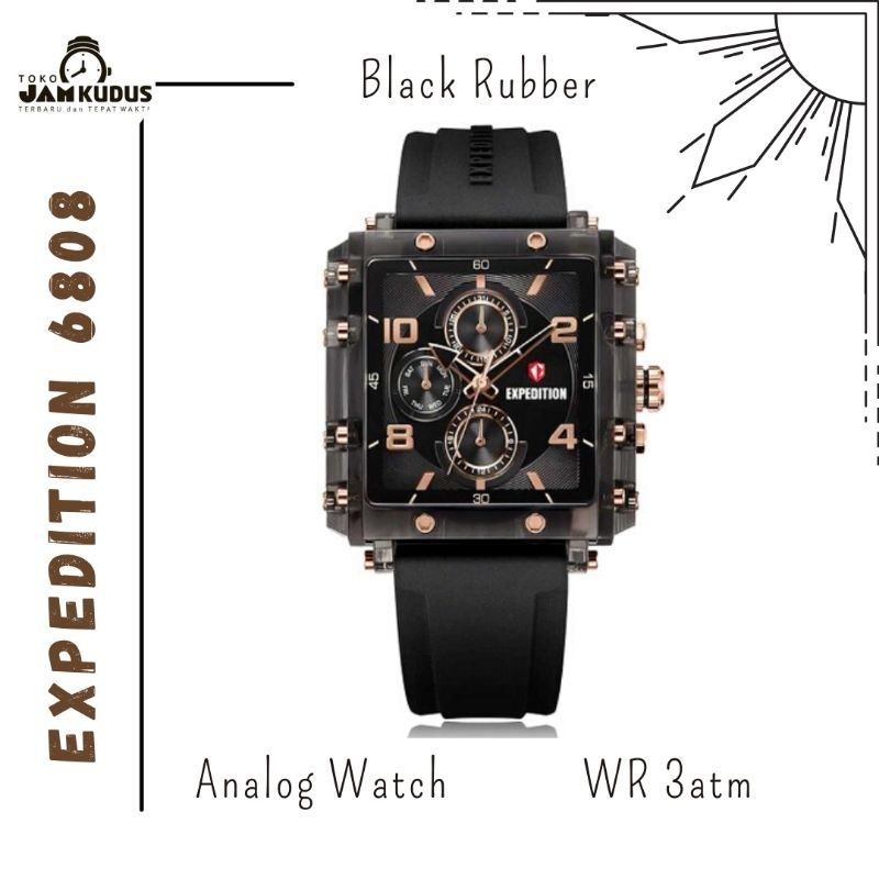 Jam Tangan EXPEDITION 6808 ORIGINAL BLACK