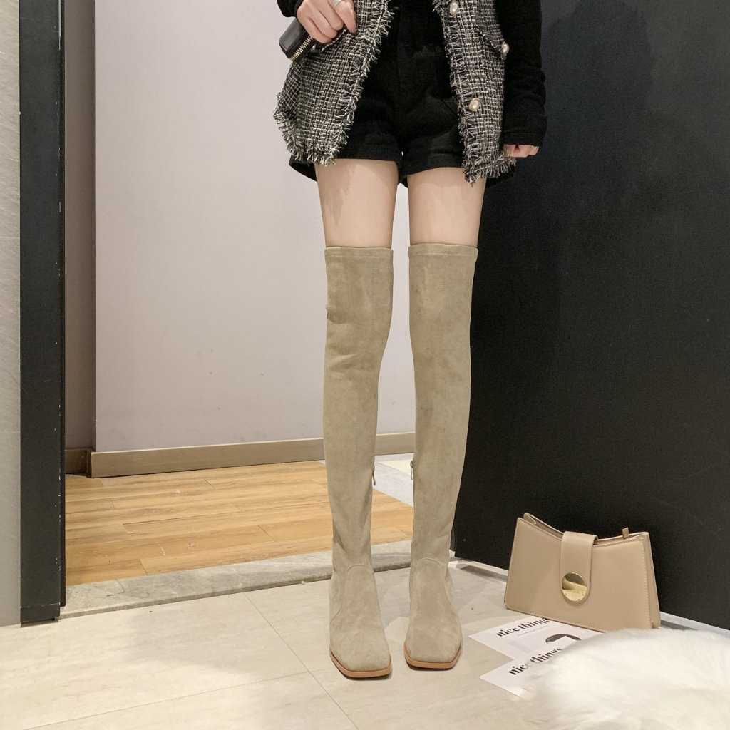 ✅PINKEY P214 SEPATU TINGGI LONG BOOTS FLAT FASHION KOREA IMPORT