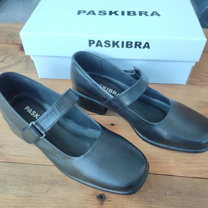 Sepatu paskibra kulit asli sepatu sekolah kulit wanita