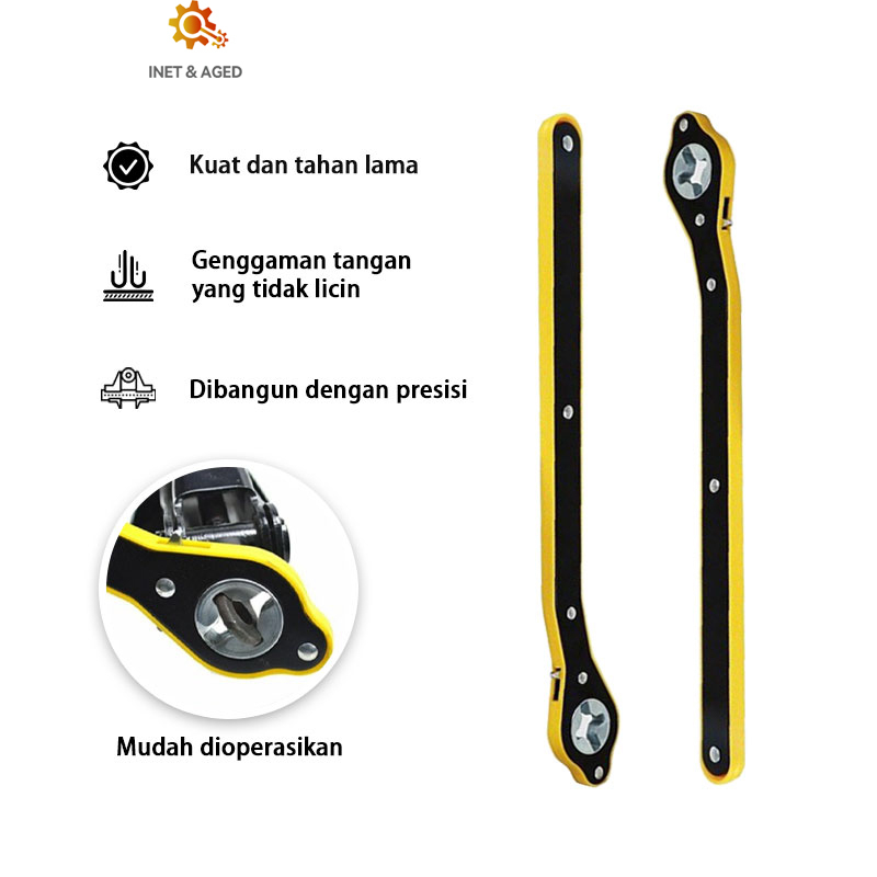 INT Kunci Dongkrak Mobil Universal Jack Ratchet Wrench Besi Dongkrak Mobil Wheel Lug Wrench