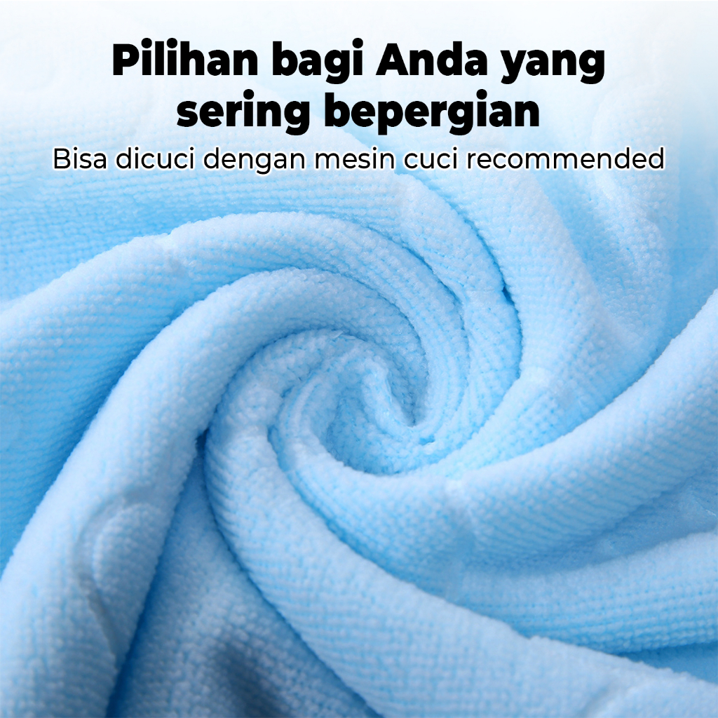 Handuk Mandi Jumbo Anak Lembut Halus Nylon Bath Towel Ukuran 70x140cm Motif Embos Bear Premium Perlengkapan Mandi Rumah Tangga Import Terbaru - H16 - Luckystar