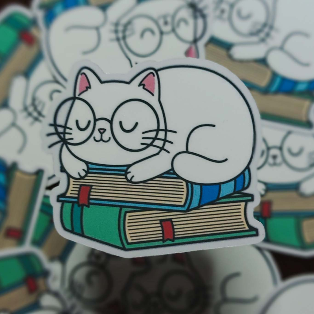 

Sticker Kucing Tidur Kualitas Anti Air Anti Gores Stiker Lucu - Laptop/ Jurnal/ Tumbler/Koper/Cermin/ Kulkas DLL
