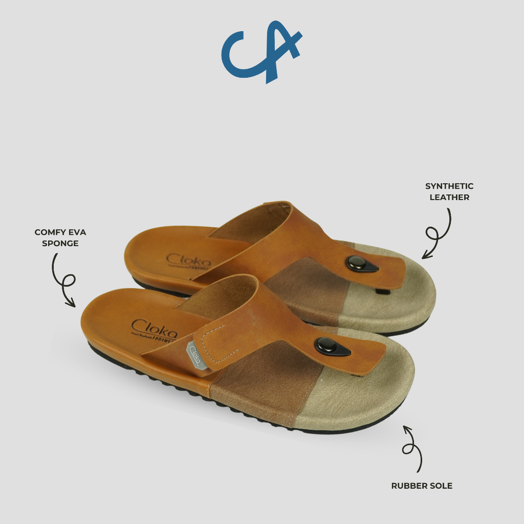 Sandal Pria Jepit KasuaL Santai Ukuran Big Size Sendal Cowok Dewasa Anti Slip Elegan Flipflops - Cloka Conte