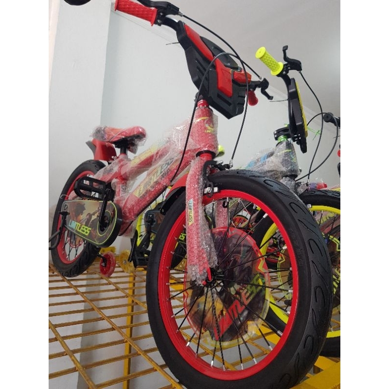 Sepeda Anak Sepeda BMX 18 inch LIMITLESS ( BAN JUMBO ) ( MERAH )