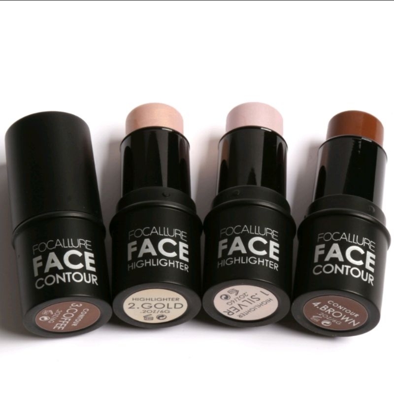 FOCALLURE FA01 Silky Cream Highlighter &amp; Contour Stick-Kosmetik Highlighter &amp; Contour Multi Stick - COLOURT-4(BPOM)