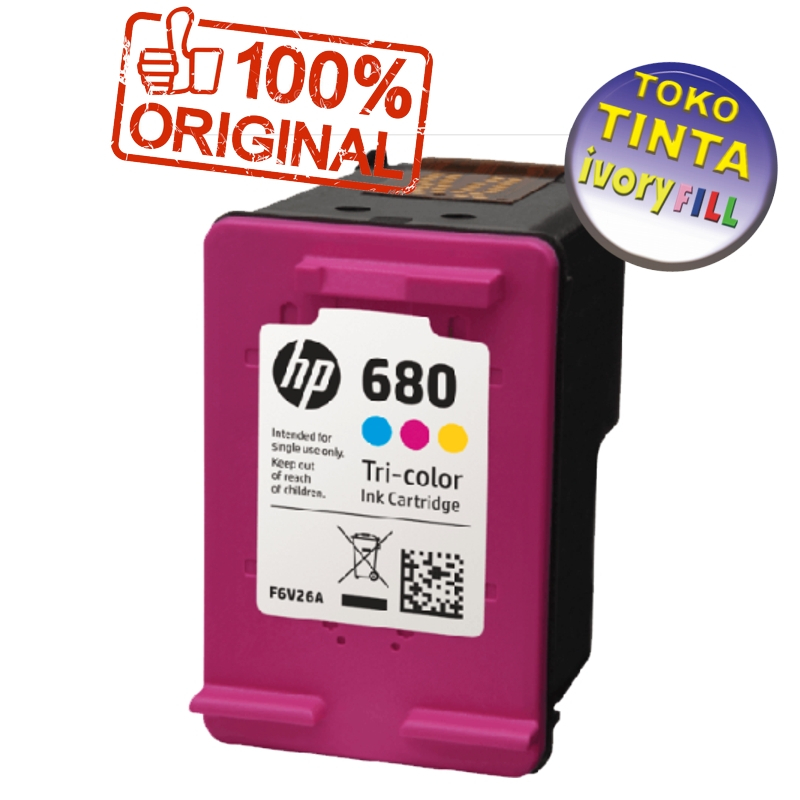 tinta HP 680 color warna original Ink Cartridge printer HP 2135, 3635