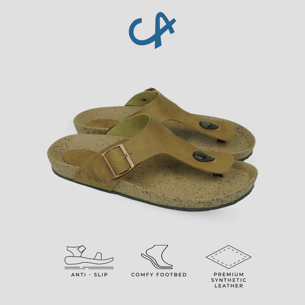 Sandal Pria Distro Casual Anti Slip Sendal Cowok Dewasa Santai Kasual Cloka Flipflops Vaart Series