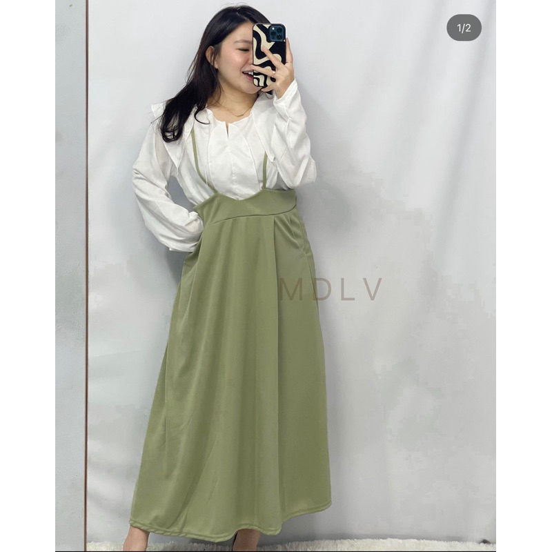 MDLV ~ 1106# Wilona Set Rok Jumper + Blouse