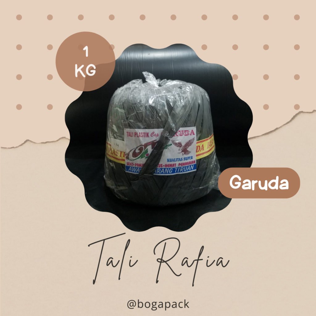 

Tali Rafia Laba-laba 1 kg / Rafian 1kg / Tali Plastik / Tali Gulungan / Tali Rafia Warna