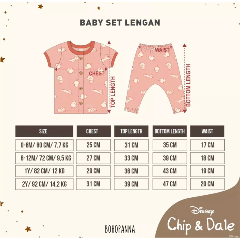 Bohopanna Baby Set Lengan Setelan Baju Pendek Celana Panjang Set Baju Bayi &amp; Anak Boho baby