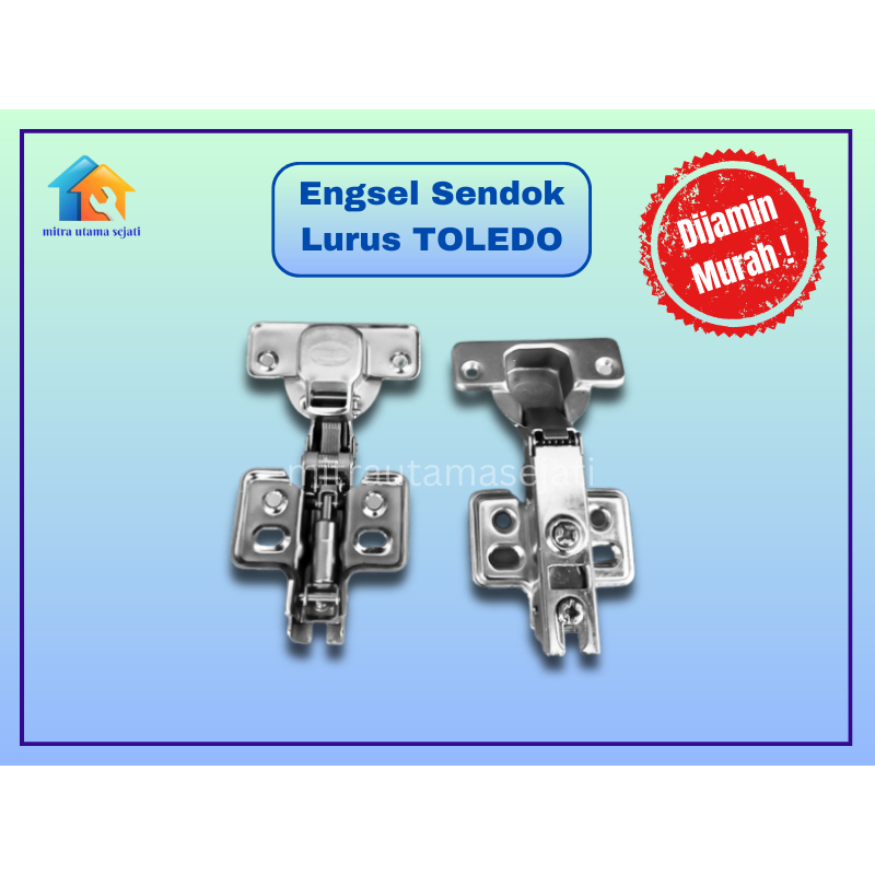 Engsel sendok lurus/ engsel pintu lemari ( per psg) merk toledo