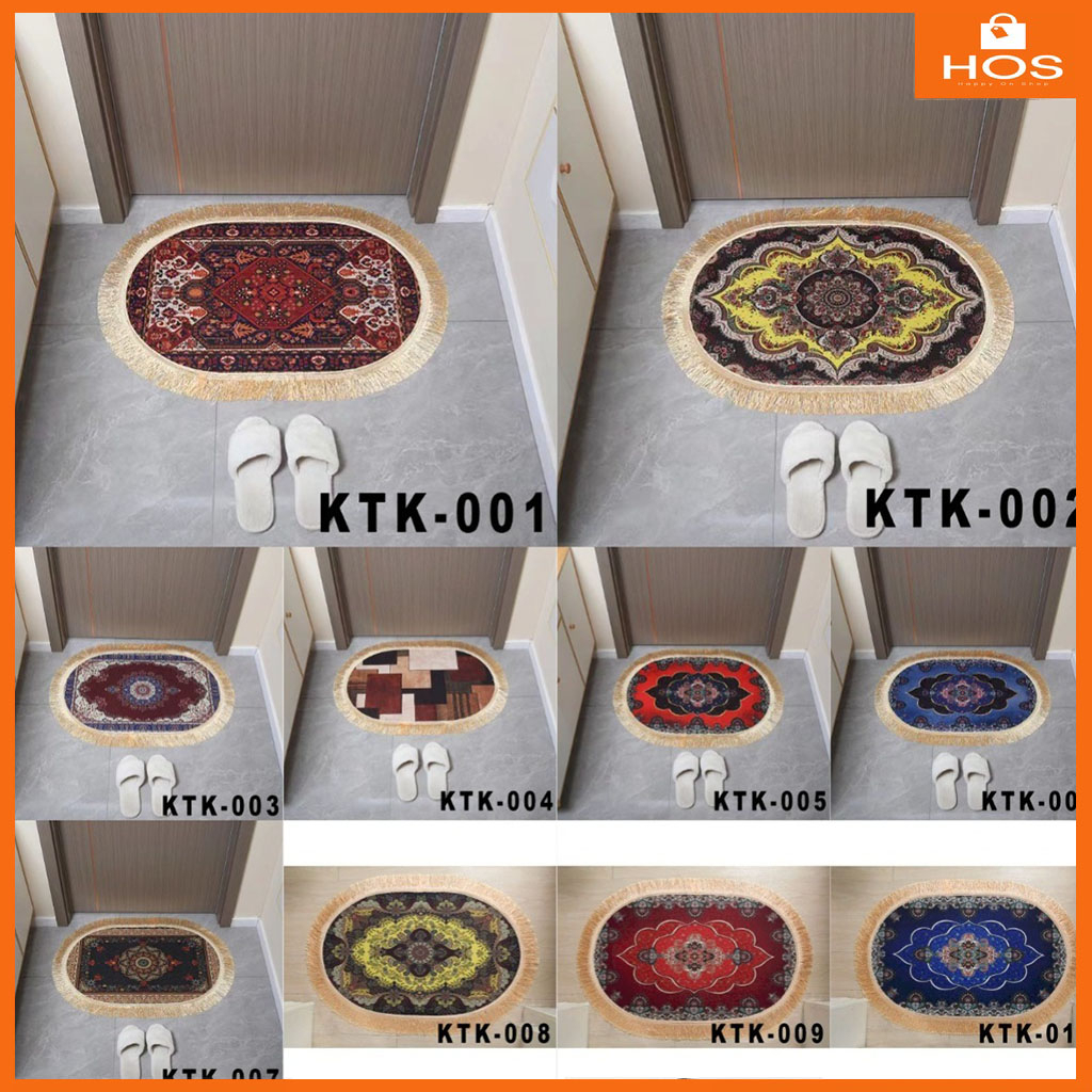 KESET KAKI MOTIF TURKEY ELEGANT KESET ROYAL UKURAN 50x80CM ANTI SLIP MENYERAP KTK | HAPPYONSHOP
