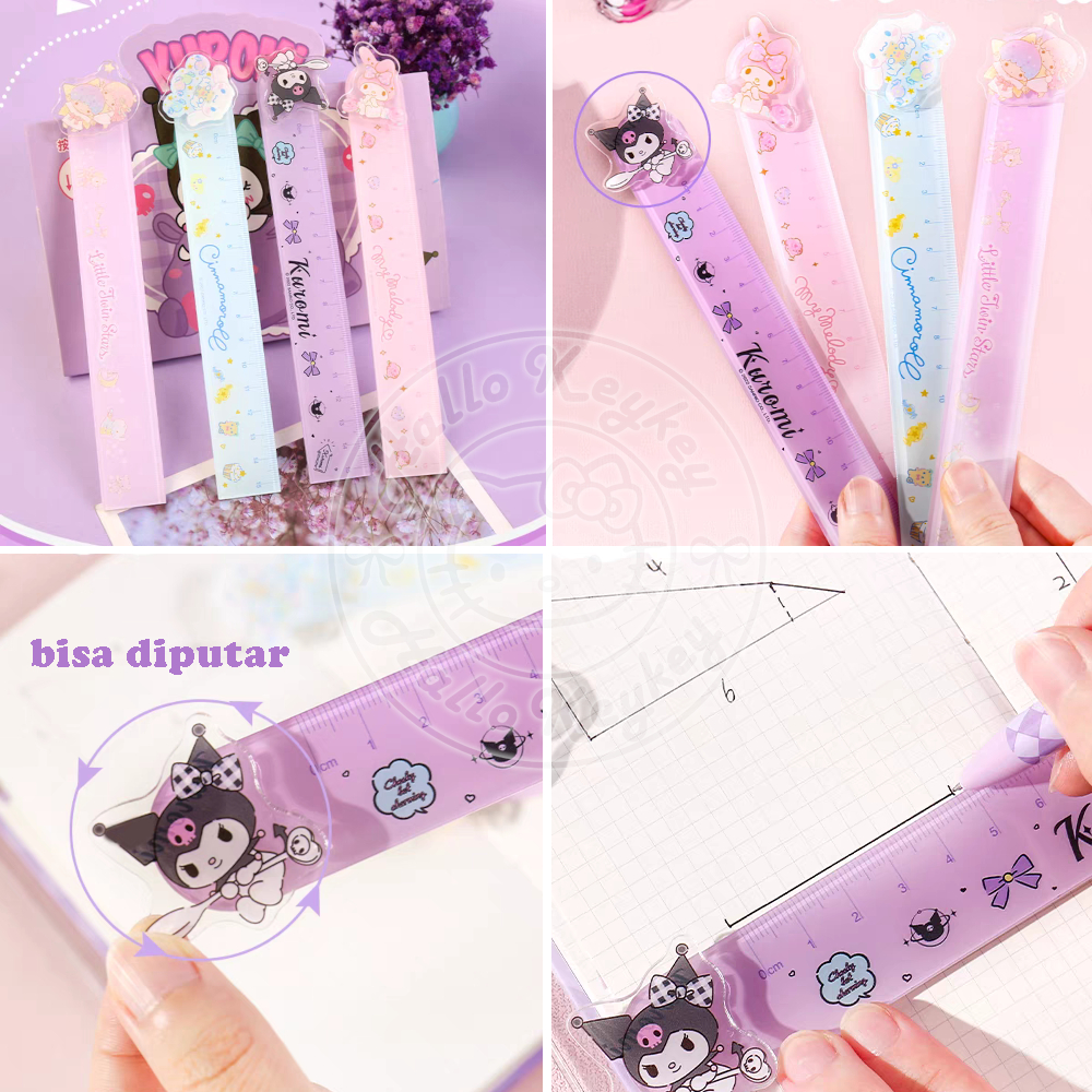 

penggaris melody kuromi little twin stars cinnamoroll sanrio