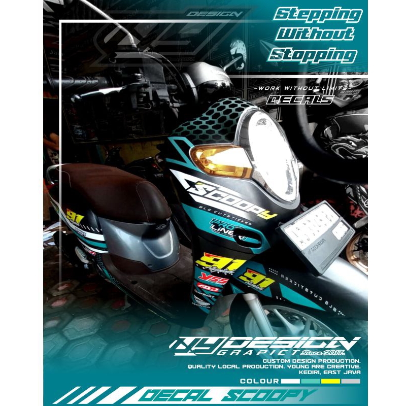 DECAL STICKER SCOOPY NEW FI 2016-2019 SIMPLE KEREN